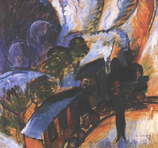 Ernst Ludwig Kirchner Rhaetian Railway, Davos